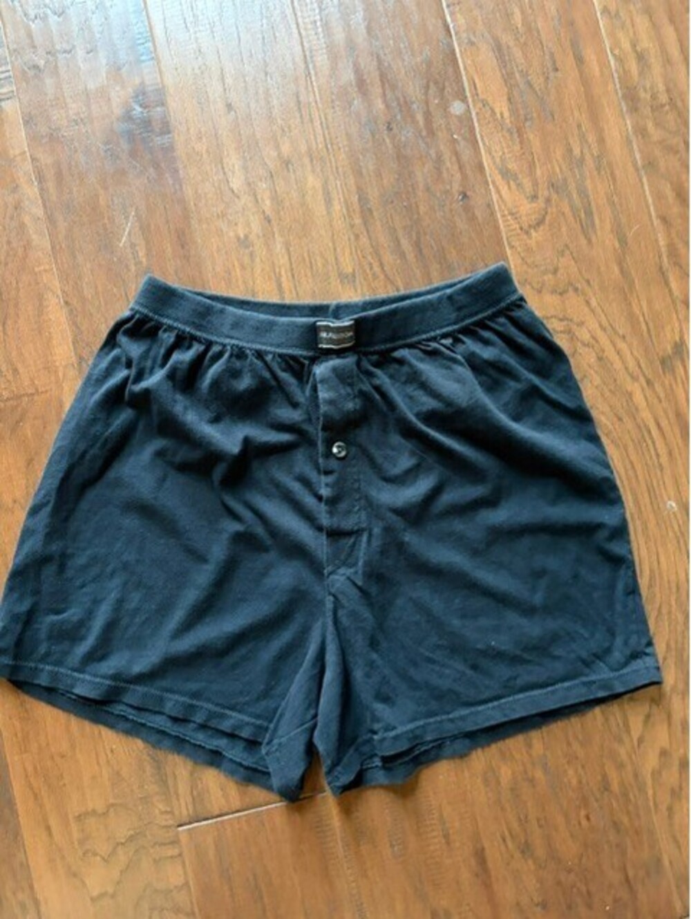 True Freedom Black Cotton Boxer Shorts with Button Fly